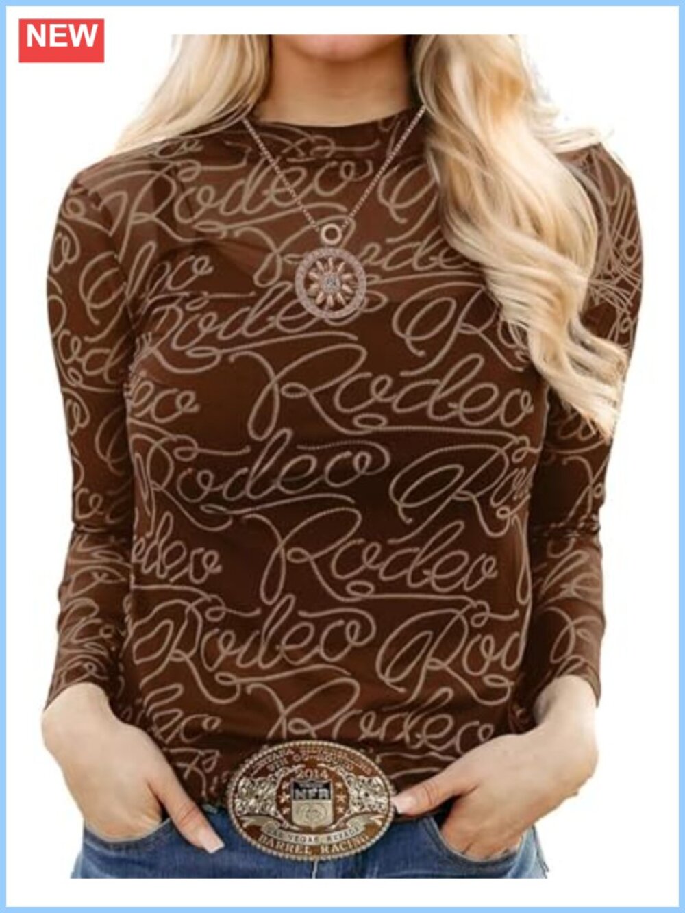 Mesh Long Sleeve Mock Neck See Through Letter Print Top Y2K Sheer Blouse
